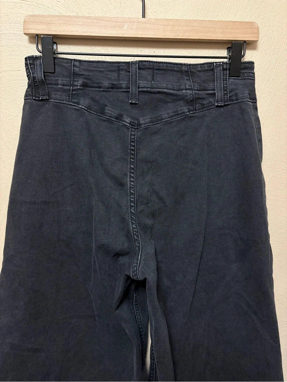 Free People We The Free Libre Wide-Leg Jeans Cafe Noir Black Size 30